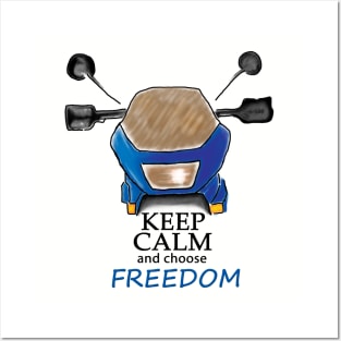 Keep Calm and choose Freedom-Digital Painting Posters and Art